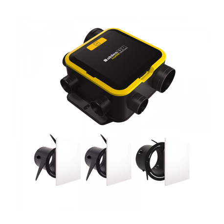 Aldes - Kit VMC simple flux EasyHOME Auto COMPACT + 3 grilles de ventilation ColorLINE - 11026036