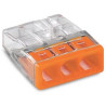 Wago Contact - Borne WAGO 2273 - 3 x 0,5 à 2,5mm² Transp. / Orange - 2273-203 X100