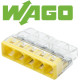 Wago Contact - Borne WAGO 2273 - 5 x 0,5 à 2,5mm² Transp. / Jaune - 2273-205