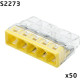 Wago Contact - Borne WAGO 2273 - 5 x 0,5 à 2,5mm² Transp. / Jaune - 2273-205