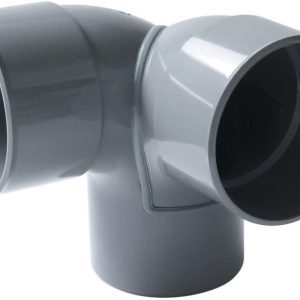 coude pvc double - mâle / femelle - 87 degrés30 - diamètre 100 mm