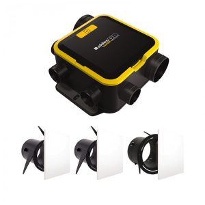 Aldes - Kit VMC simple flux EasyHOME Auto COMPACT + 3 grilles de ventilation ColorLINE - 11026036