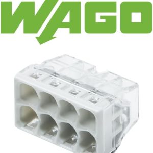 Wago Contact - Borne WAGO 2273 - 8 x 0,5 à 2,5mm² Transp. / Gris - 2273-208 X50